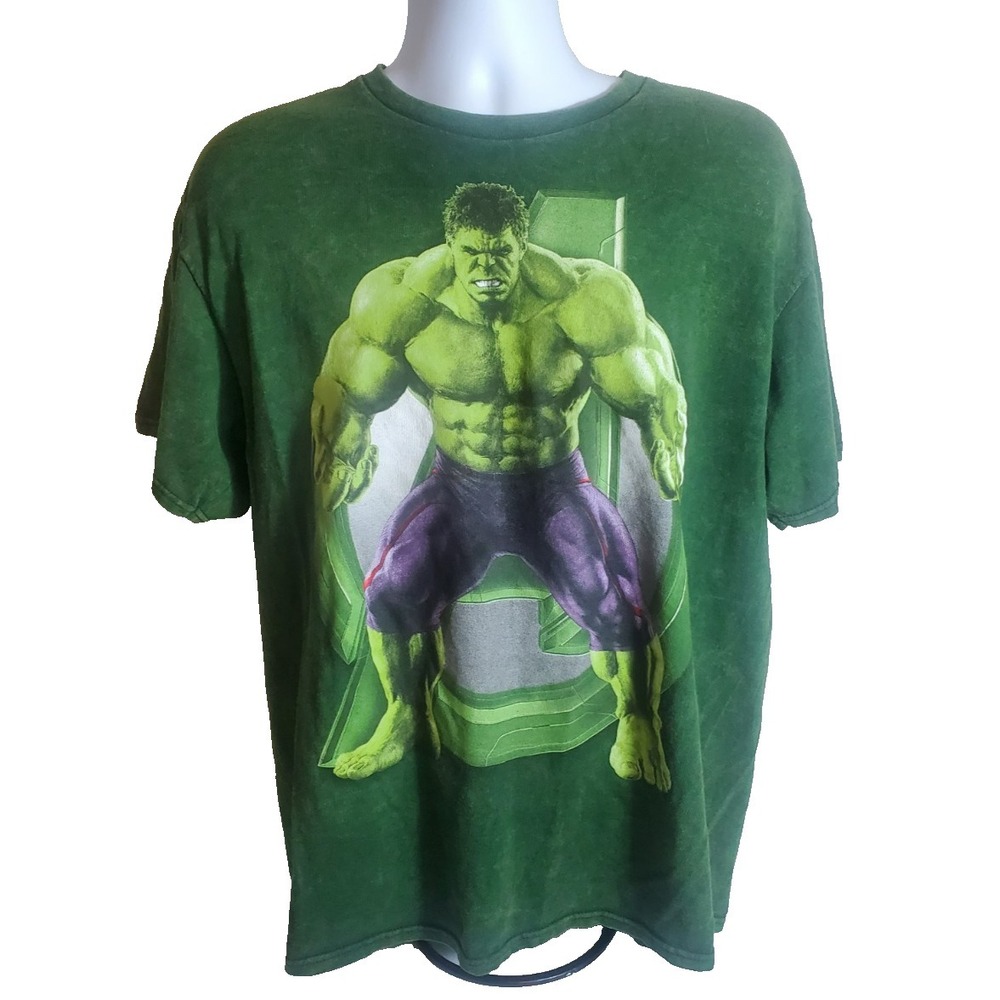 Incredible Hulk Marvel Avengers Men's XL Green T-Shirt Short Sleeves